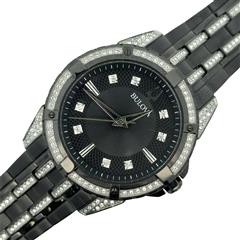 Bulova Quartz Crystal Black Dial Men's Watch 98K109